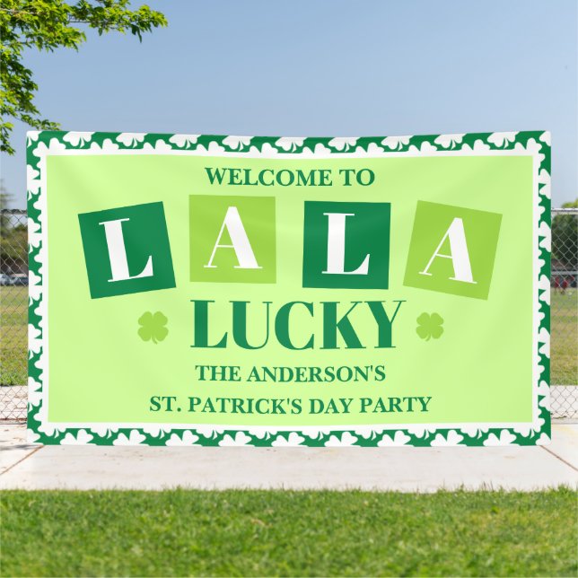 La La Lucky St. Patrick’s Day Party Welcome Banner (Outside)
