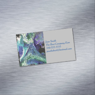 La Laguna #1 painting in blue, teal Business Card