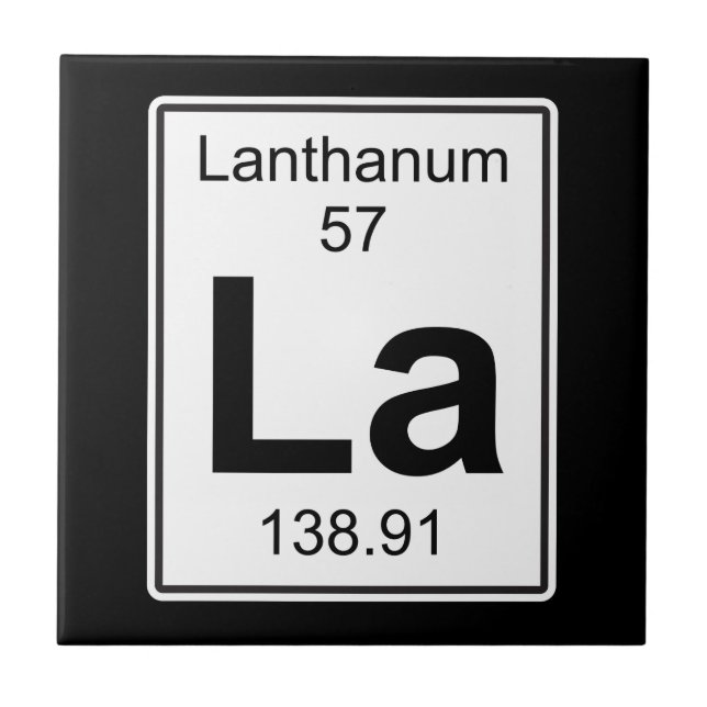La - Lanthanum Ceramic Tile (Front)