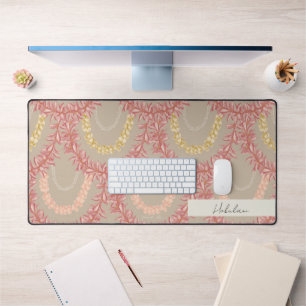Lā Lei - Sand, Personalized Desk Mat