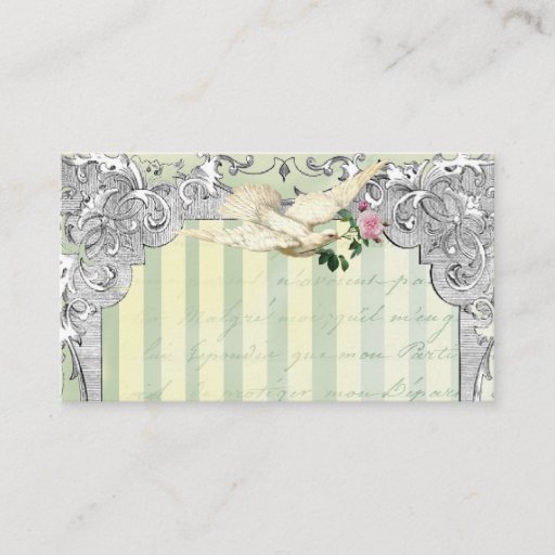Customizable La Lettre Dâ€™amour Dove Place Card Business Card