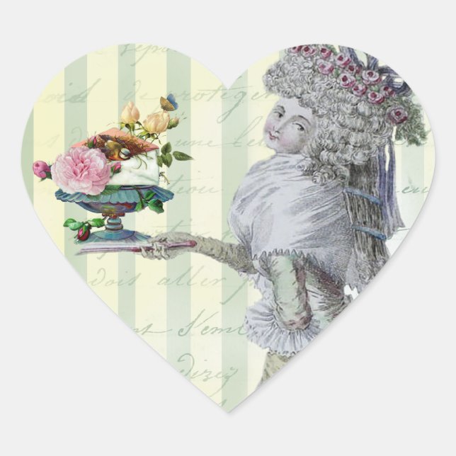 La Lettre D’amour Heart Sticker (Front)