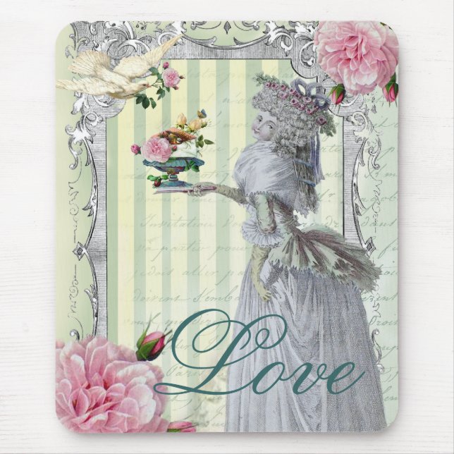La Lettre D’amour Mouse Pad (Front)