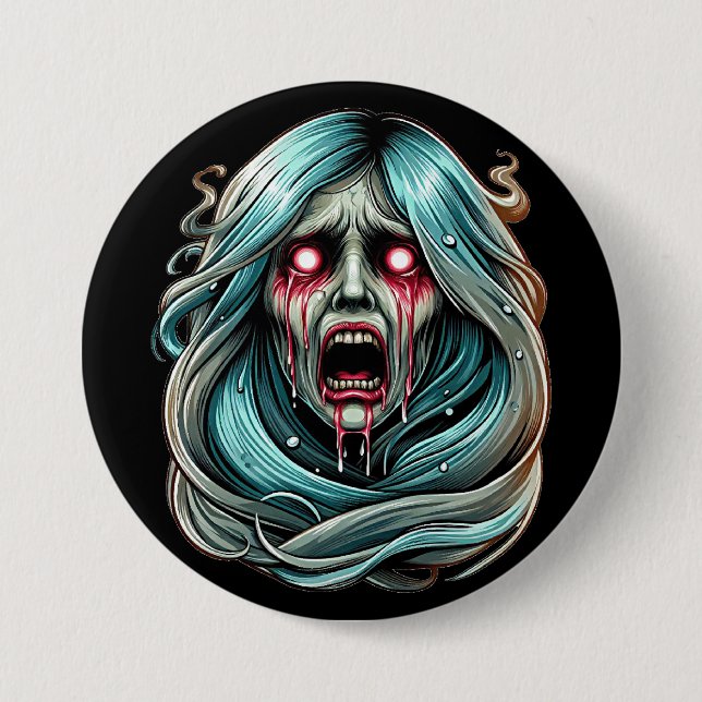 La Llorona weeping ghost Spirit Mexican Folklore  Button (Front)