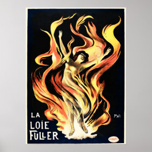 LA LOIE FULLER American Actress Dancer Old Theater Poster
