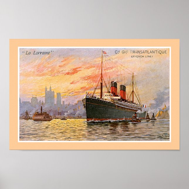 "La Lorraine" French Line Poster (Front)