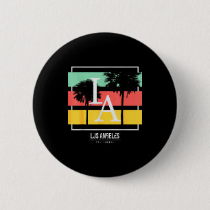 La Los Angeles California Button