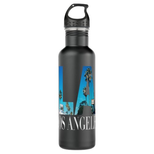 La Los Angeles California Souvenir Beach City West Stainless Steel Water Bottle