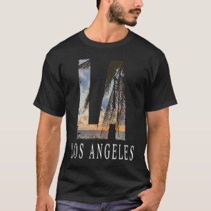 La Los Angeles California Souvenir Beach City West T-Shirt