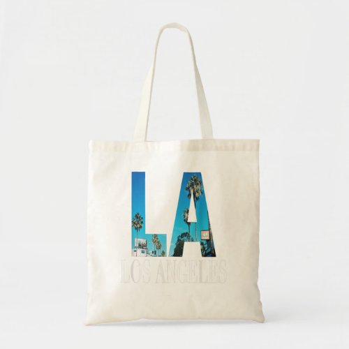 La Los Angeles California Souvenir Beach City West Tote Bag