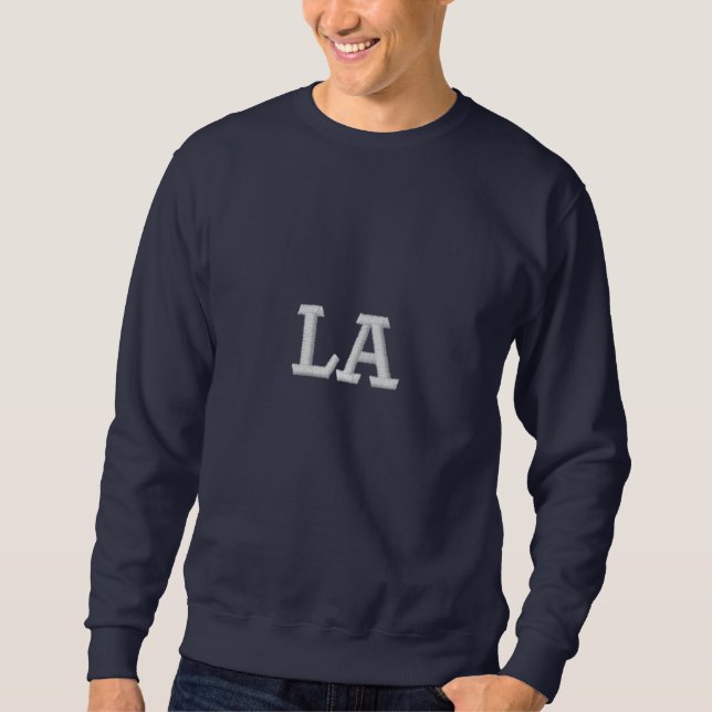 LA Los Angeles California USA Embroidered Sweatshirt (Front)