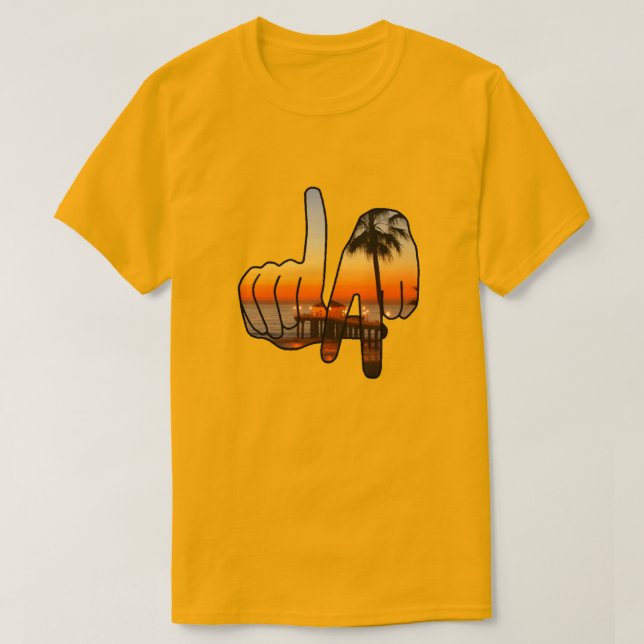 LA Los Angeles Hand Sign T-Shirt (Design Front)