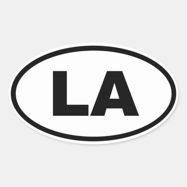 LA Louisiana Oval Sticker (Front)