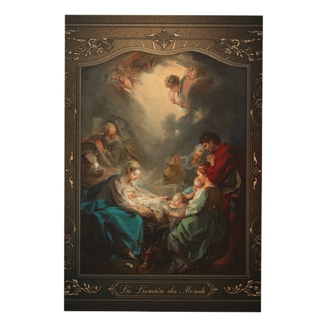 La Lumière du Monde by François Boucher Wood Wall Art (Front)