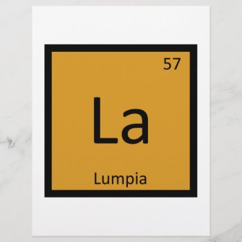 La - Lumpia Appetizer Chemistry Periodic Table by itselemental at Zazzle