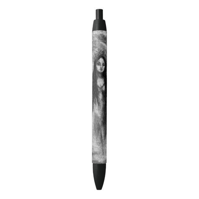 La Luna Dark Angel Fairy Woman Goth Fantasy Art Pen (Front Vertical)