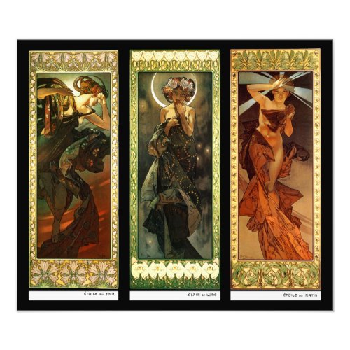 La lune et les toiles by Alphonse Mucha Photo Print