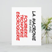 La Macronie Fourberie Tromperie Escroquerie paper (Standing Front)