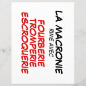 La Macronie Fourberie Tromperie Escroquerie paper (Front)
