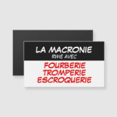 La Macronie Tromperie Escroquerie Carte Magnetique (Front/Back)