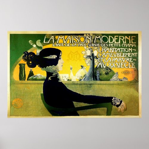 La Maison Moderne _ Art Nouveau Poster