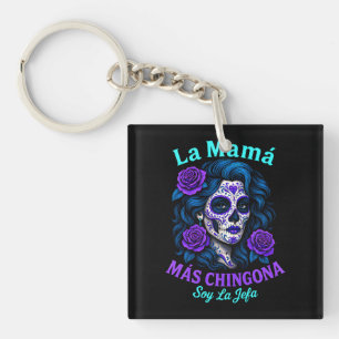 La Mamá Más Chingona Funny Spanish Mom Keychain