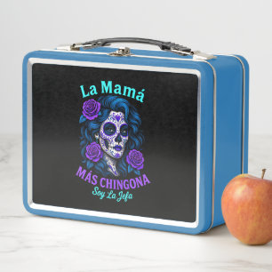 La Mamá Más Chingona Funny Spanish Mom Metal Lunch Box