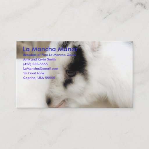 Customizable La Mancha Manor Business Card