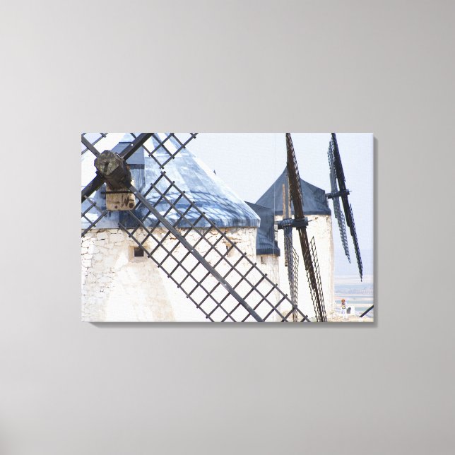 La Mancha, Spain. Don Quixote famously tilted at Canvas Print (Front)