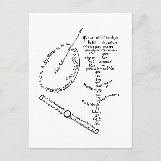 La Mandoline, l’œillet et le bambou, Apollinaire  Postcard (Front)