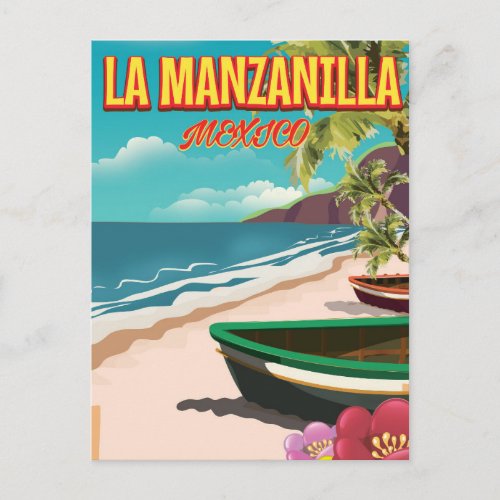 La Manzanilla Mexico travel poster Postcard