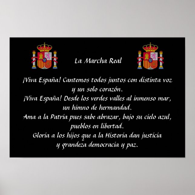 La Marcha Real (Spanish National Anthem) Poster (Front)