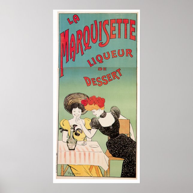 La Marquisette Liqueur Vintage Drink Wine Ad Art Poster (Front)