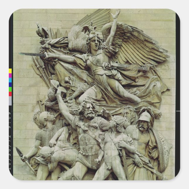 La Marseillaise Square Sticker (Front)