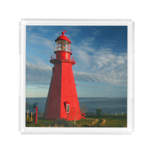 La Martre Lighthouse Matane On The Gaspe Acrylic Tray