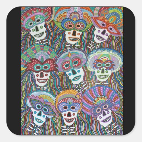 La Mascarada de los Muertos Square Sticker