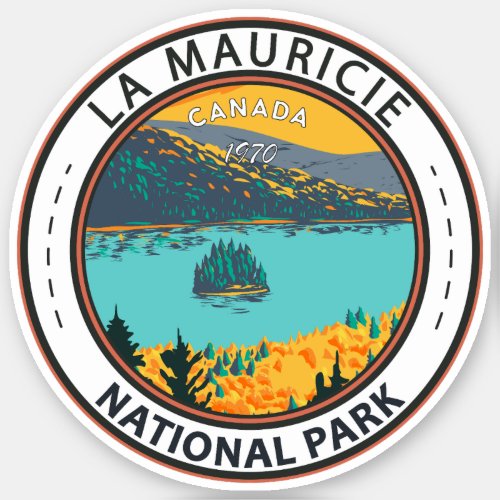 La Mauricie National Park Travel Art Vintage Sticker
