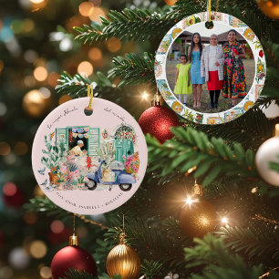 La Mejor Abuela del Mundo   Personalized Ceramic Ornament