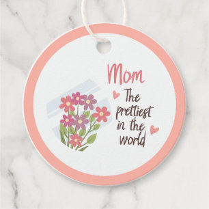 La mejor etiqueta de regalo de mamá - Día de la ma Favor Tags