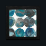 La Mer - Circles Gift Box<br><div class="desc">La Mer III by Chariklia Zarris. Pattern that features blue-ish watercolor circles.</div>