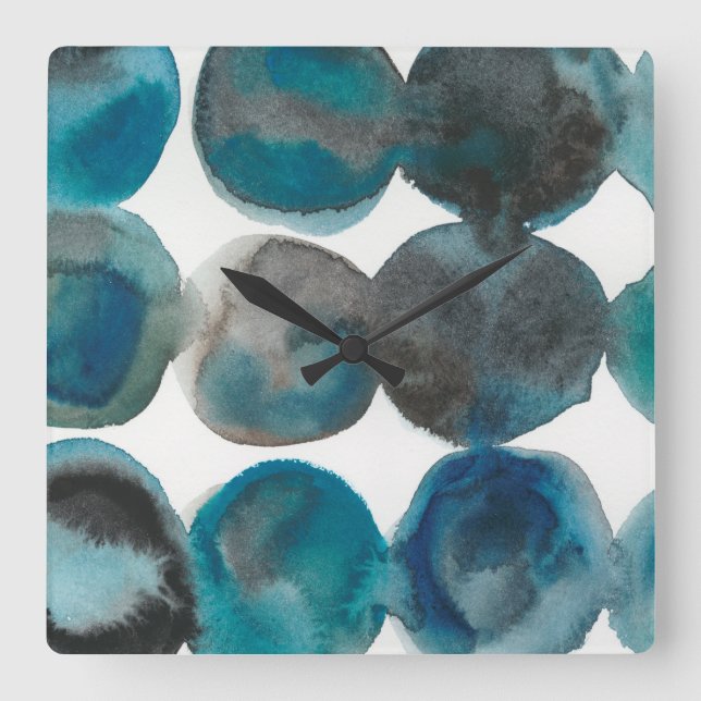 La Mer - Circles Square Wall Clock (Front)