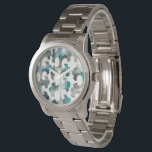 La Mer Watch<br><div class="desc">La Mer VIII by Chariklia Zarris. Watercolor pattern creating unique repeating shapes against a white background.</div>