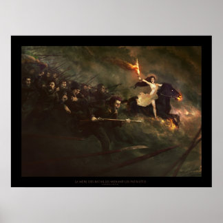 La mère des batailles menant les patriotes poster