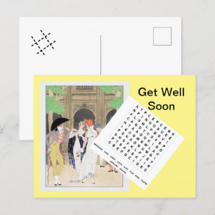 La Merveilleuse au Palais Royal (1921) by Barbier Postcard