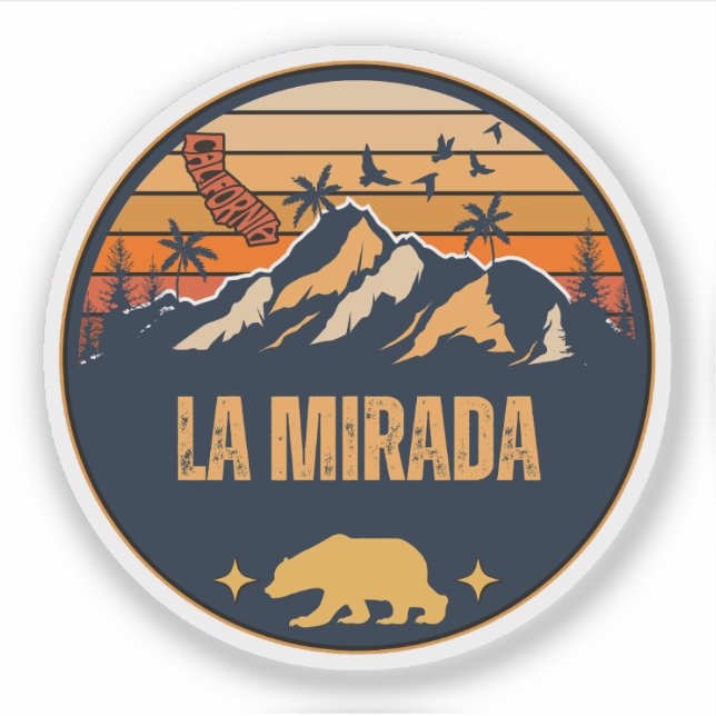 La Mirada, California Sticker (Front)