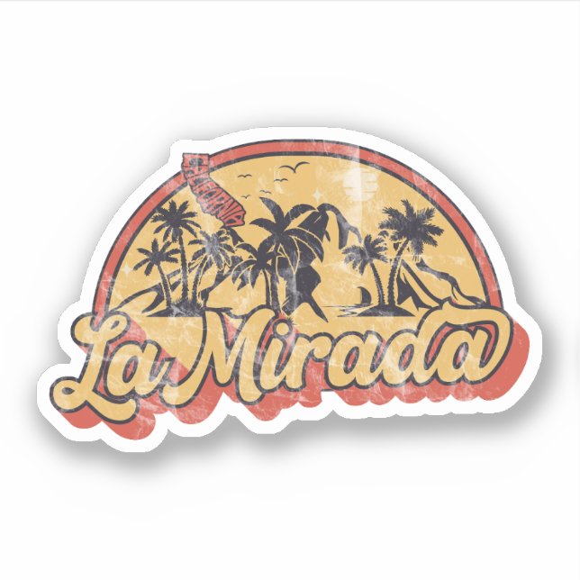 La Mirada, California Sticker (Front)