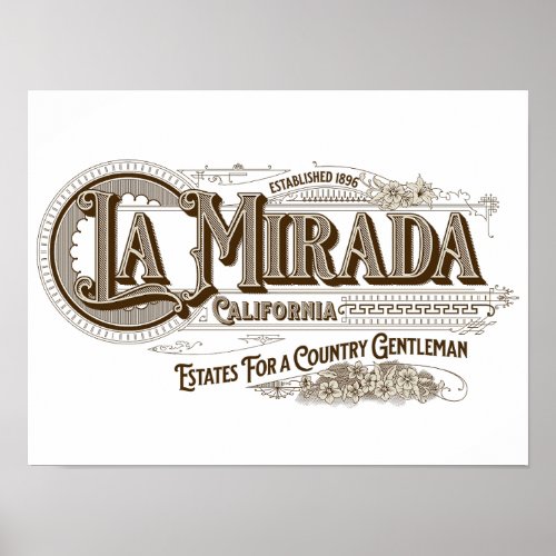 La Mirada _ Estates for a Country Gentleman retro Poster