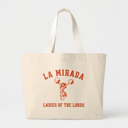 La Mirada Ladies of the Lords Pop Warner Cheer Large Tote Bag
