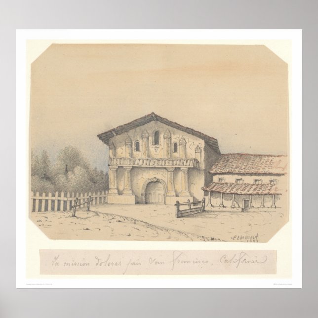 La Mission Delores, San Francisco, CA (1205) Poster (Front)