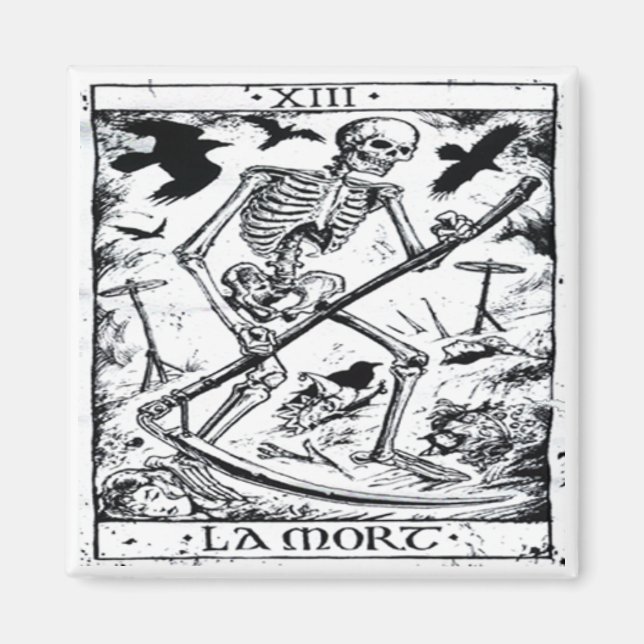 La Mort Tarot Card Magnet (Front)